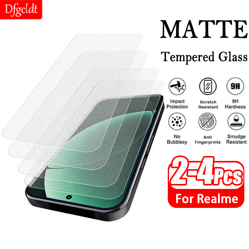 Matte Anti Glare Screen - 2-4 ชิ้นกระจกป้องกันแสงสะท้อนแบบฝ้าสำหรับเรียลมี GT 8 โปร GT8