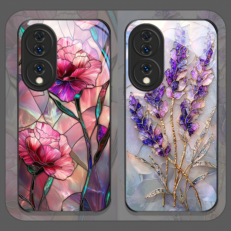 Huawei Nova 12 - ดอกไม้ที่สวยงามหินอ่อนกระจกนิรภัยสําหรับHuawei Nova 13 Pro 12 11
