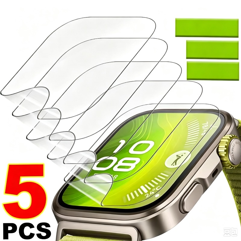 Flexible Tpu Film - ฟิล์มไฮโดรเจลแบบนุ่มยืดหยุ่นสำหรับ Huawei Watch Fit 5 4