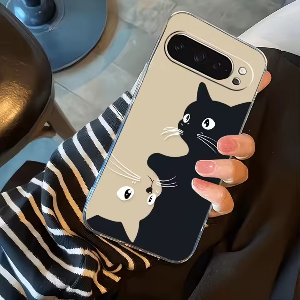 เคสใสลายการ์ตูนแมวดำสุดน่ารักส - Google Pixel 9 บทวิจารณ์และราคา
