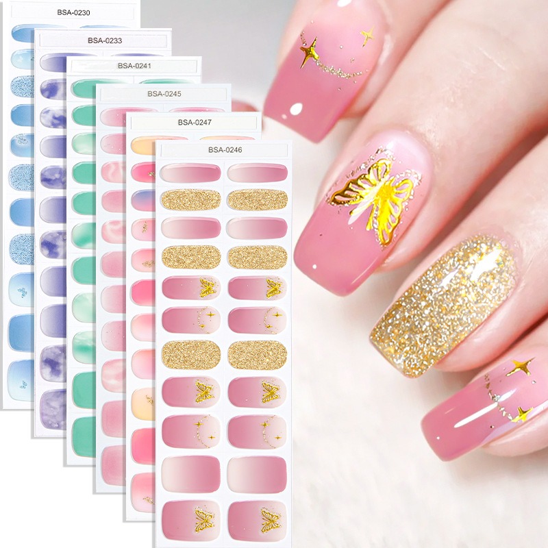 ไม่มีหลอด UV เจลเล็บกึ่งสำเร็จ - Full Cover Adhesive บทวิจารณ์และราคา