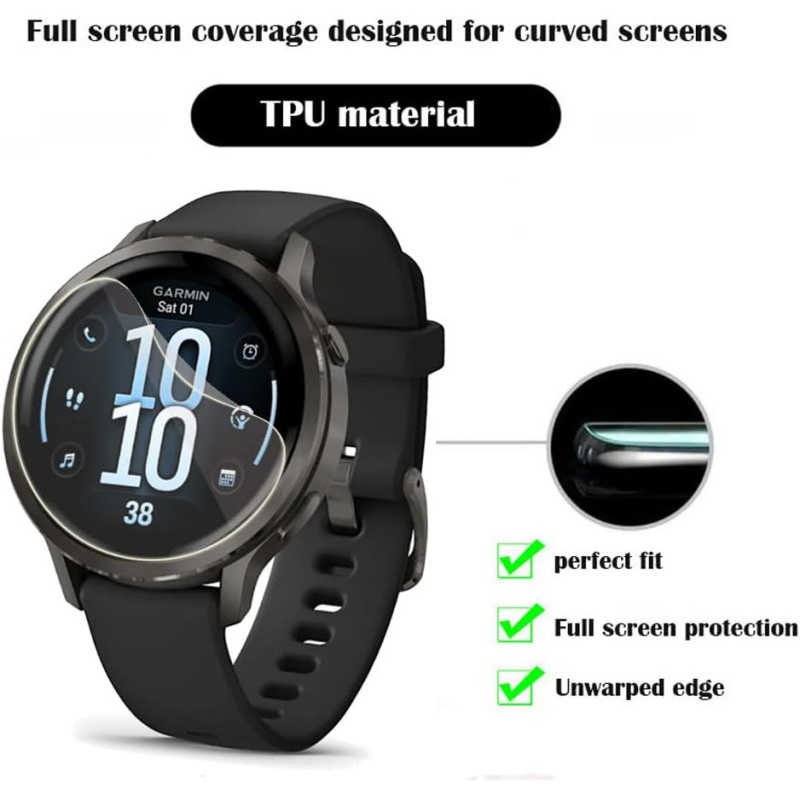 1-3PCS ตัวป้องกันหน้าจอแบบนุ่ม - Smartwatch Screen Film บทวิจารณ์และราคา